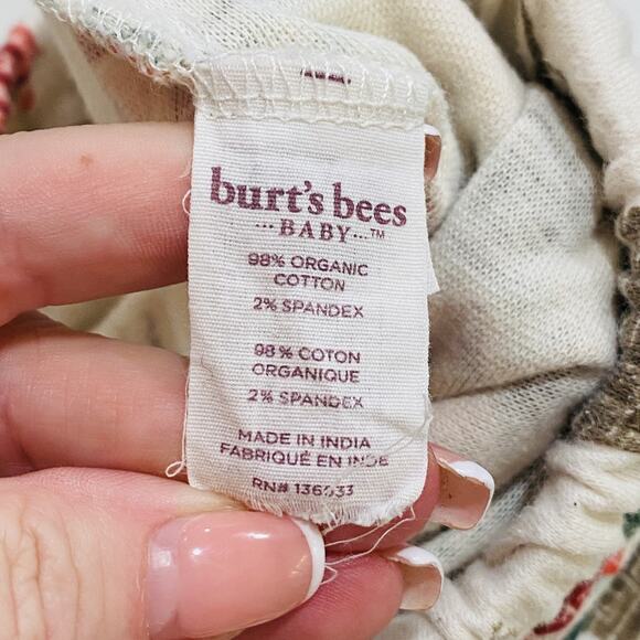 Burt's Bees Baby Adult Pajama Pants M Holiday Winter Village Organic Cotton - Picture 4 of 5